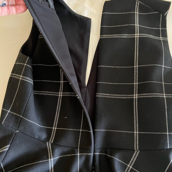 Theory Black and Gray Plaid Top - Picture 3 of 3